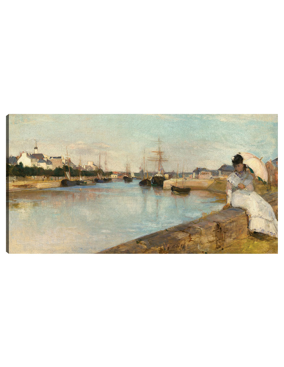Cuadro Decorativo - El Puerto De Lorient- Berthe Morisot - Costa - 64x122 - Impresión En Lienzo - Fine Art Tj