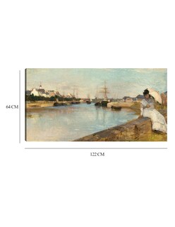 Foto 6 | Cuadro Decorativo - El Puerto De Lorient- Berthe Morisot - Costa - 64x122 - Impresión En Lienzo - Fine Art Tj