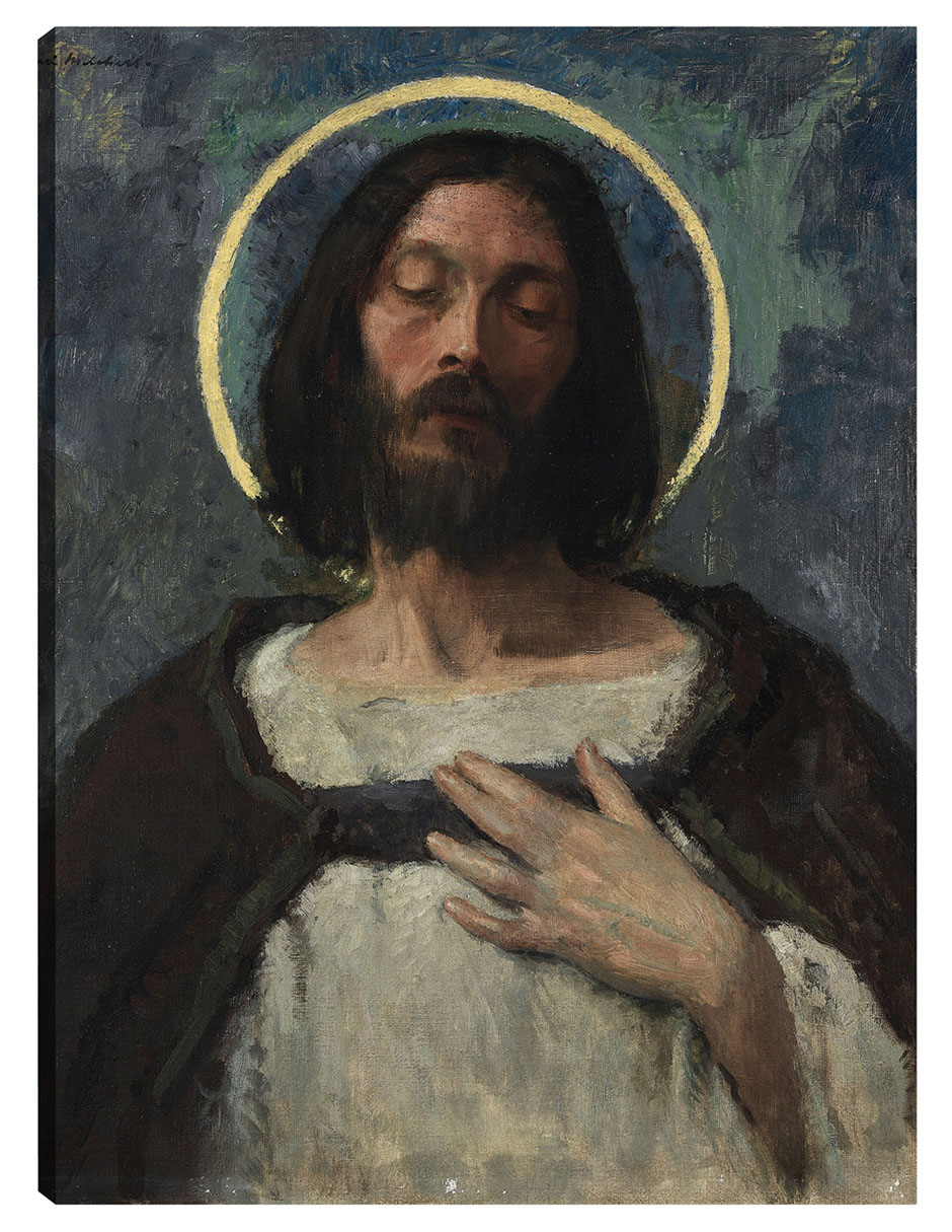 Cuadro Decorativo - Cristo (c. 1905)- Gari Melchers - Religión - 46x61 - Impresión En Lienzo - Fine Art Tj