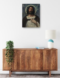 Foto 2 | Cuadro Decorativo - Cristo (c. 1905)- Gari Melchers - Religión - 46x61 - Impresión En Lienzo - Fine Art Tj