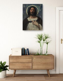 Foto 3 | Cuadro Decorativo - Cristo (c. 1905)- Gari Melchers - Religión - 46x61 - Impresión En Lienzo - Fine Art Tj