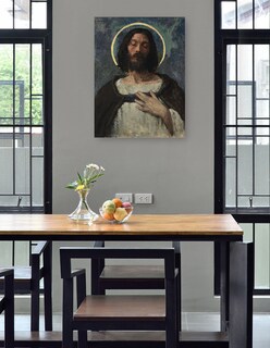 Foto 4 | Cuadro Decorativo - Cristo (c. 1905)- Gari Melchers - Religión - 46x61 - Impresión En Lienzo - Fine Art Tj