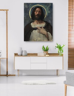 Foto 5 | Cuadro Decorativo - Cristo (c. 1905)- Gari Melchers - Religión - 46x61 - Impresión En Lienzo - Fine Art Tj