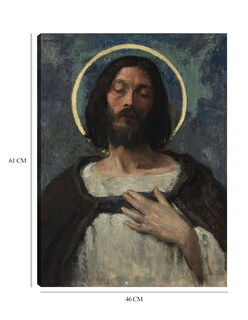 Foto 6 | Cuadro Decorativo - Cristo (c. 1905)- Gari Melchers - Religión - 46x61 - Impresión En Lienzo - Fine Art Tj
