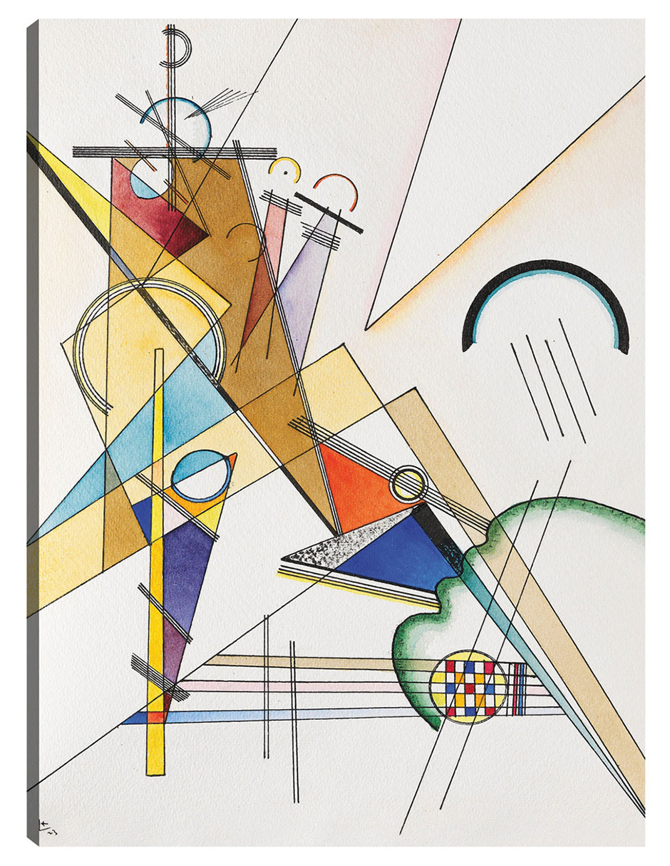 Cuadro Decorativo - Tejido (1923)- Wassily Kandinsky - Abstracto - 28x36 - Impresión En Lienzo - Fine Art Tj