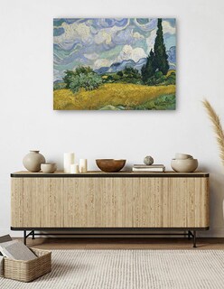 Foto 5 | Cuadro Decorativo - Campo De Trigo Con Cipreses (1889)- Vincent Van Gogh - Paisaje - 28x36 - Impresión En Lienzo