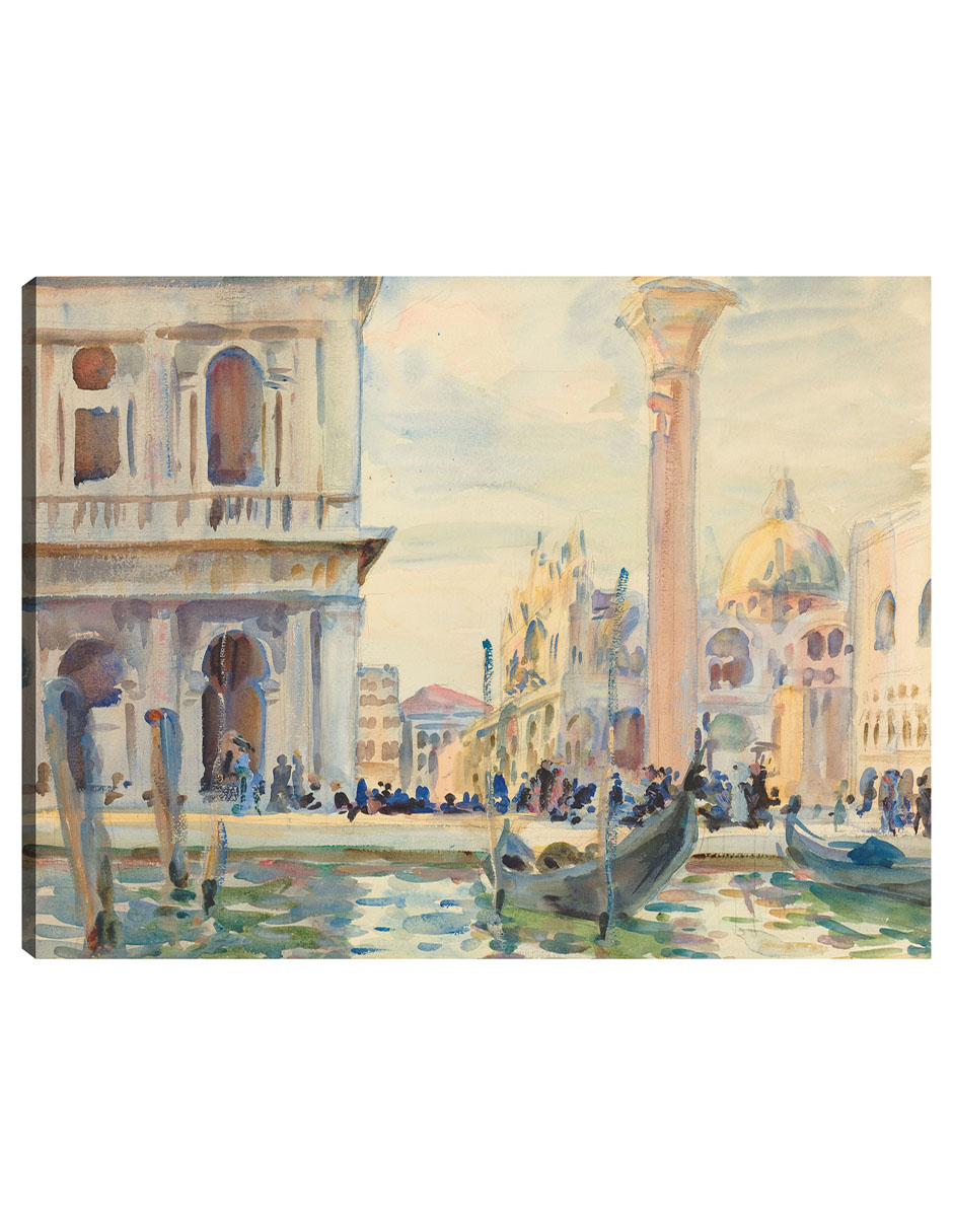 Cuadro Decorativo - La Piazzetta (c. 1911)- John Singer Sargent - Ciudades - 77x102 - Impresión En Lienzo - Fine Art Tj