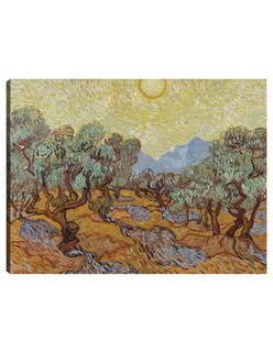 Foto 1 | Cuadro Decorativo - Olivos (1889)- Vincent Van Gogh - Paisaje - 46x61 - Impresión En Lienzo - Fine Art Tj
