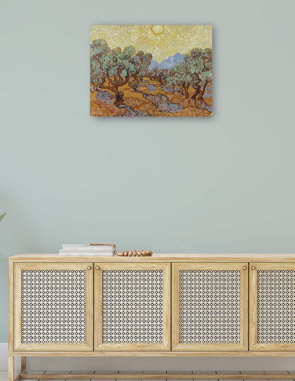 Foto 5 pulgar | Cuadro Decorativo - Olivos (1889)- Vincent Van Gogh - Paisaje - 46x61 - Impresión En Lienzo - Fine Art Tj