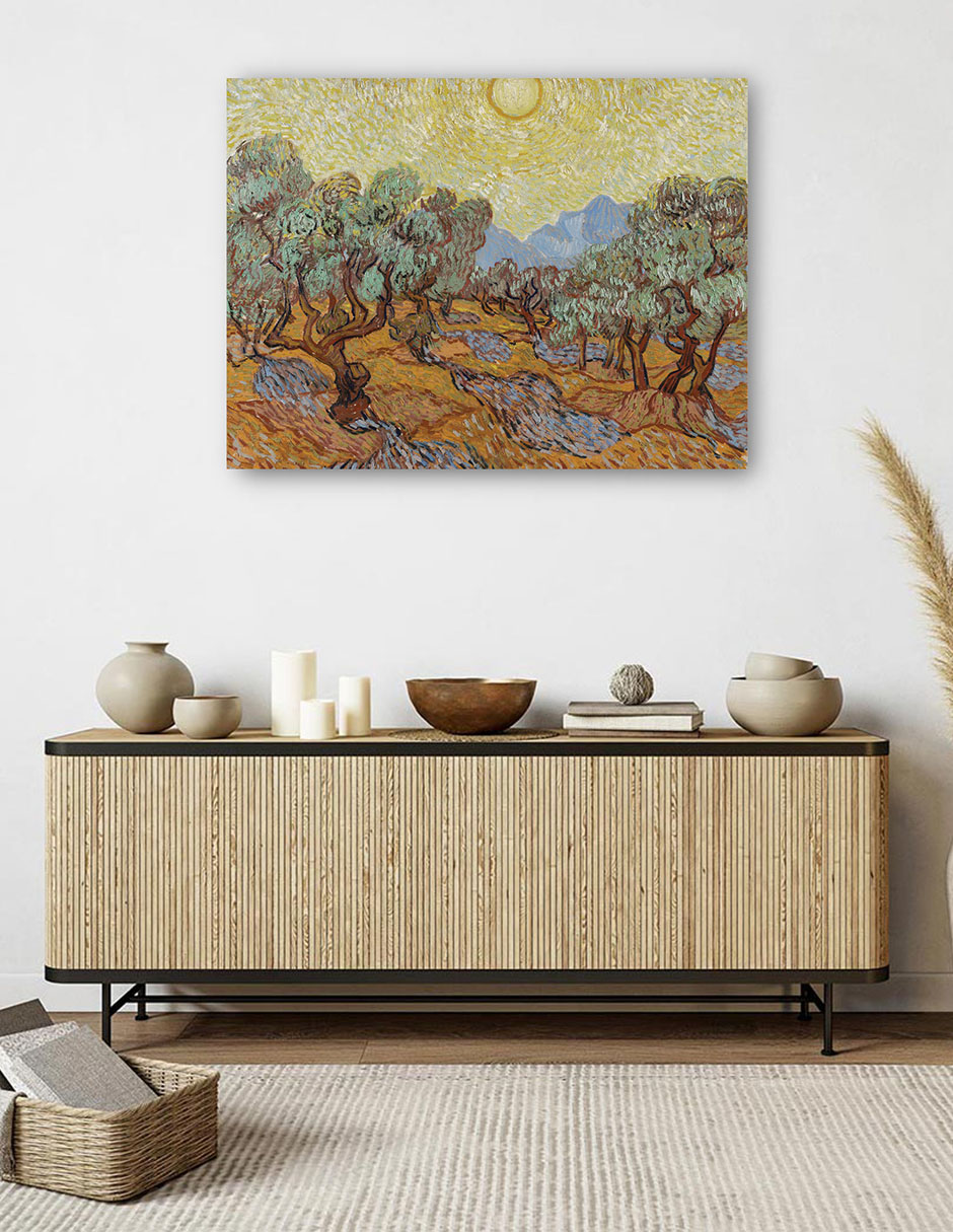 Foto 6 pulgar | Cuadro Decorativo - Olivos (1889)- Vincent Van Gogh - Paisaje - 46x61 - Impresión En Lienzo - Fine Art Tj