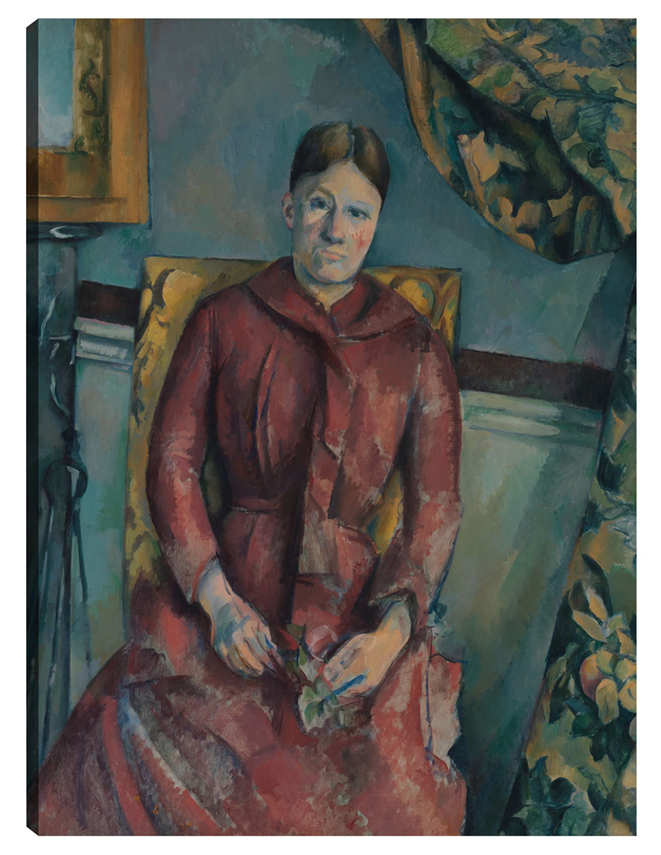 Cuadro Decorativo - Señora Cézanne- Paul Cezanne - Fotografía - 69x92 - Impresión En Lienzo - Fine Art Tj