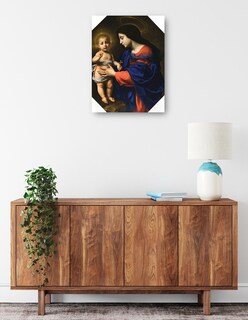 Foto 2 | Cuadro Decorativo - La Virgen Y El Niño (1651)- Carlo Dolci - Religión - 46x61 - Impresión En Lienzo - Fine Art Tj