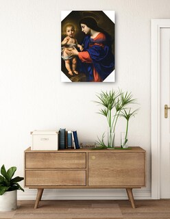 Foto 3 | Cuadro Decorativo - La Virgen Y El Niño (1651)- Carlo Dolci - Religión - 46x61 - Impresión En Lienzo - Fine Art Tj