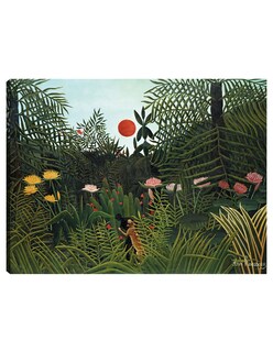 Foto 1 | Cuadro Decorativo - Tigre En Una Tormenta Tropical (1891)- Henri Rousseau - Paisaje - 77x102 - Impresión En Lie