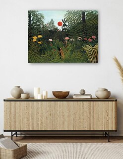 Foto 5 | Cuadro Decorativo - Tigre En Una Tormenta Tropical (1891)- Henri Rousseau - Paisaje - 77x102 - Impresión En Lie
