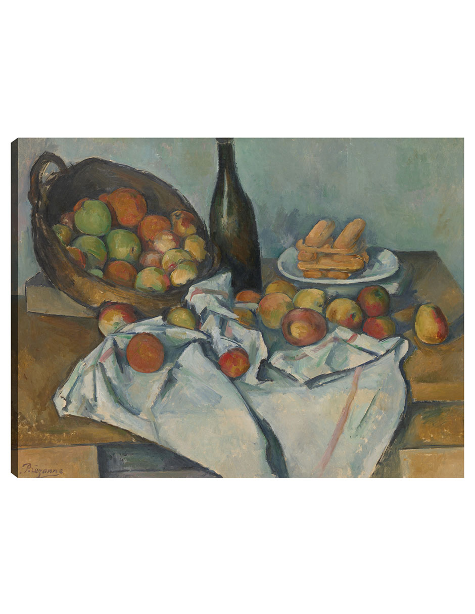Cuadro Decorativo - La Canasta De Manzanas- Paul Cezanne - Religión - 46x61 - Impresión En Lienzo - Fine Art Tj