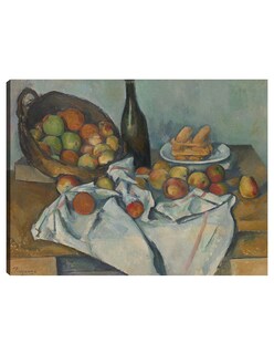 Foto 1 | Cuadro Decorativo - La Canasta De Manzanas- Paul Cezanne - Religión - 46x61 - Impresión En Lienzo - Fine Art Tj