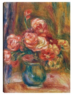 Foto 1 | Cuadro Decorativo - Jarrón De Rosas (c. 1890-1900)- Pierre-auguste Renoir - Floral - 46x61 - Impresión En Lie