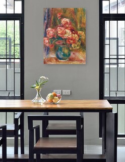 Foto 4 | Cuadro Decorativo - Jarrón De Rosas (c. 1890-1900)- Pierre-auguste Renoir - Floral - 46x61 - Impresión En Lie