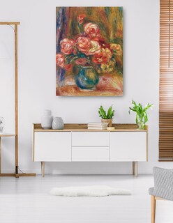 Foto 5 | Cuadro Decorativo - Jarrón De Rosas (c. 1890-1900)- Pierre-auguste Renoir - Floral - 46x61 - Impresión En Lie