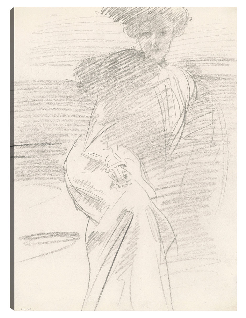 Cuadro Decorativo - Mujer Sentada (c. 1890-1900)- John Singer Sargent - Abstracto - 46x61 - Impresión En Lienzo -