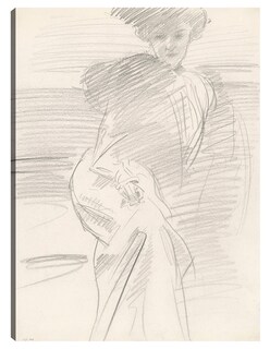 Foto 1 | Cuadro Decorativo - Mujer Sentada (c. 1890-1900)- John Singer Sargent - Abstracto - 46x61 - Impresión En Lienzo -