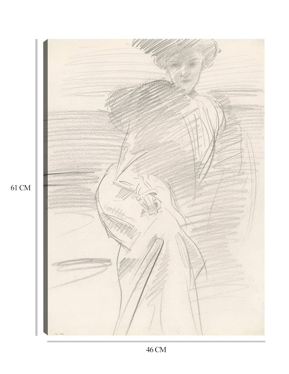 Foto 7 pulgar | Cuadro Decorativo - Mujer Sentada (c. 1890-1900)- John Singer Sargent - Abstracto - 46x61 - Impresión En Lienzo -