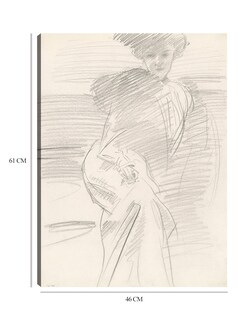 Foto 6 | Cuadro Decorativo - Mujer Sentada (c. 1890-1900)- John Singer Sargent - Abstracto - 46x61 - Impresión En Lienzo -