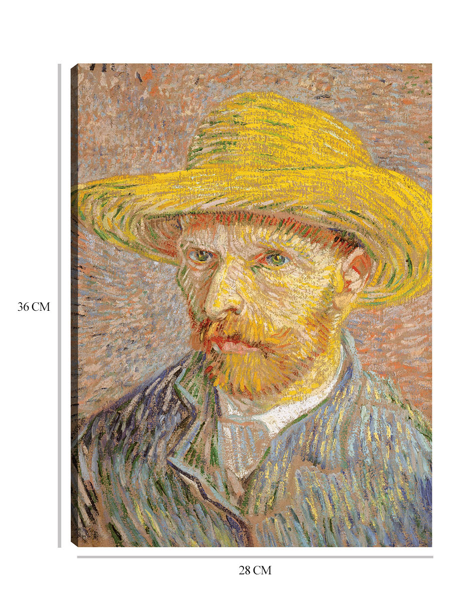 Foto 7 pulgar | Cuadro Decorativo - Autorretrato Con Sombrero De Paja- Vincent Van Gogh - Fotografía - 28x36 - Impresión En Li