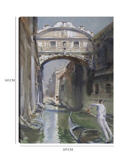 Foto 6 | Cuadro Decorativo - Puente De Los Suspiros- John Singer Sargent - Ciudades - 107x143 - Impresión En Lienzo - Fine Art T