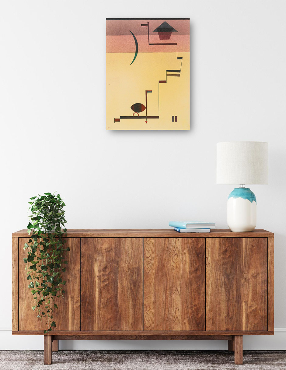 Foto 2 | Cuadro Decorativo - Eckig (angular) (1931)- Wassily Kandinsky - Abstracto - 69x92 - Impresión En Lienzo - Fine Art Tj