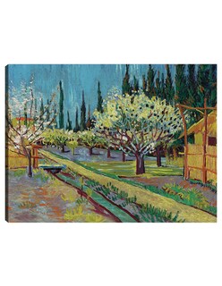 Foto 1 | Cuadro Decorativo - Huerto Bordeado De Cipreses (1888)- Vincent Van Gogh - Paisaje - 107x143 - Impresión En Lie