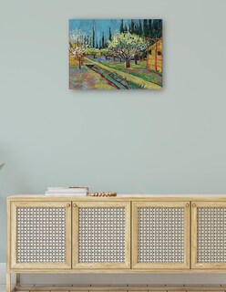Foto 4 | Cuadro Decorativo - Huerto Bordeado De Cipreses (1888)- Vincent Van Gogh - Paisaje - 107x143 - Impresión En Lie