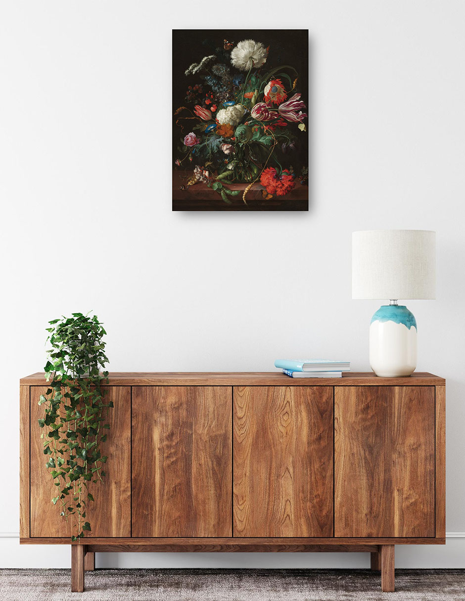 Foto 3 pulgar | Cuadro Decorativo - Jarrón De Flores, C. 1660- Jan Davidsz De Heem - Floral - 69x92 - Impresión En Lienzo - Fine Art Tj