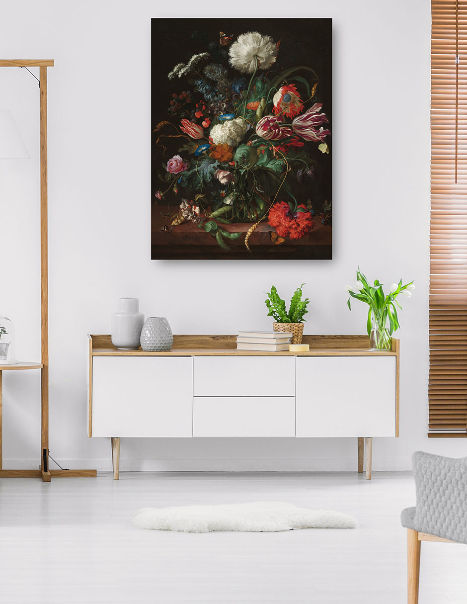 Foto 6 pulgar | Cuadro Decorativo - Jarrón De Flores, C. 1660- Jan Davidsz De Heem - Floral - 69x92 - Impresión En Lienzo - Fine Art Tj