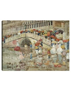 Foto 1 | Cuadro Decorativo - Paraguas Bajo La Lluvia (1899)- Maurice Prendergast - Religión - 69x92 - Impresión En Lienzo