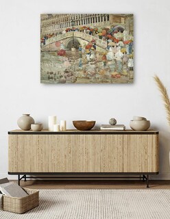 Foto 5 | Cuadro Decorativo - Paraguas Bajo La Lluvia (1899)- Maurice Prendergast - Religión - 69x92 - Impresión En Lienzo
