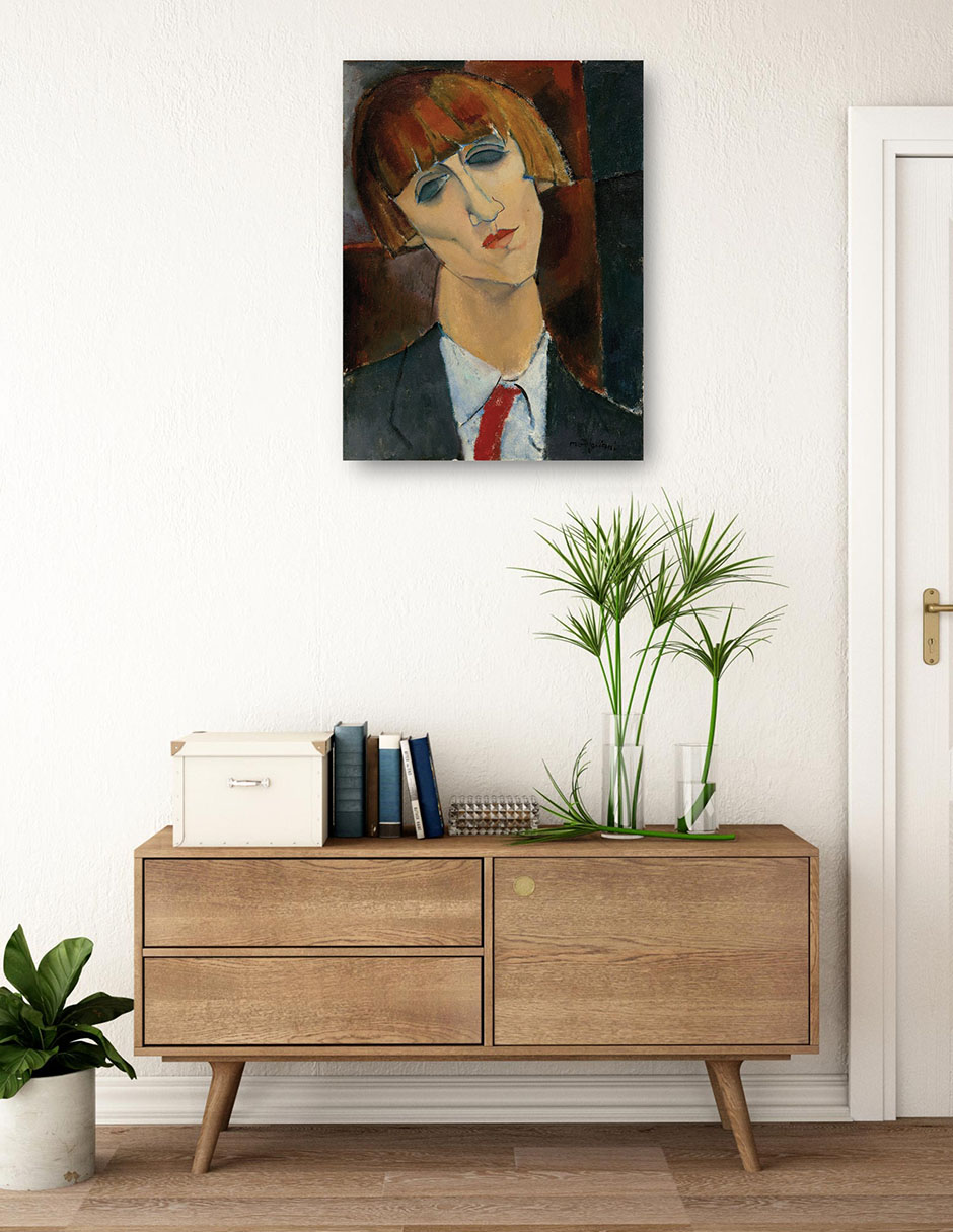 Foto 4 pulgar | Cuadro Decorativo - Señora Kisling- Amedeo Modigliani - Fotografía - 46x61 - Impresión En Lienzo - Fine Art Tj
