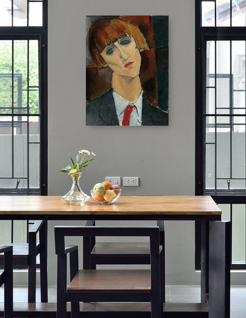 Foto 5 pulgar | Cuadro Decorativo - Señora Kisling- Amedeo Modigliani - Fotografía - 46x61 - Impresión En Lienzo - Fine Art Tj