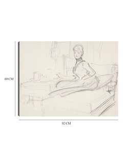 Foto 6 | Cuadro Decorativo - Señora En La Mesa De Té- John Singer Sargent - Fotografía - 69x92 - Impresión En Lienzo - Fine