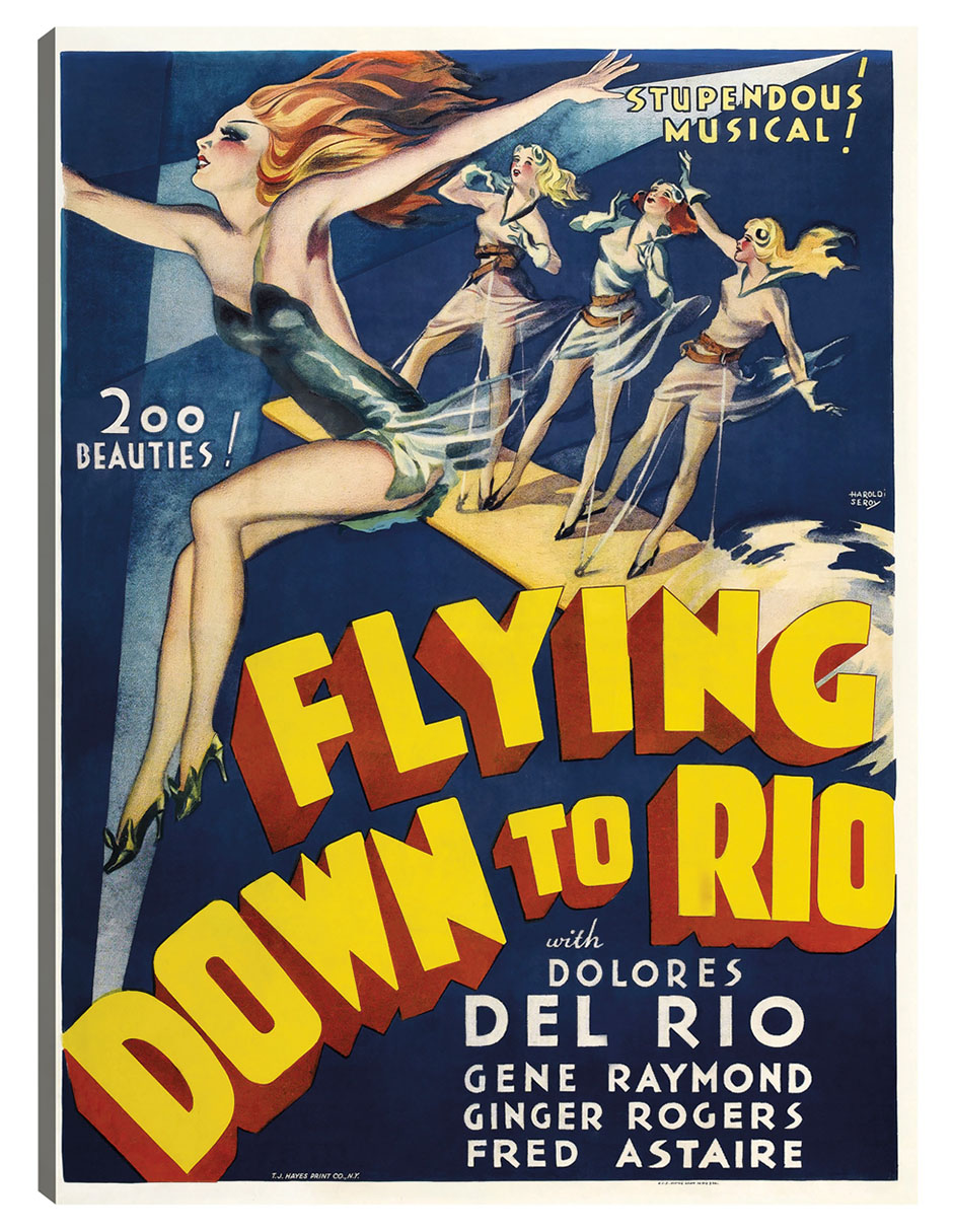 Cuadro Decorativo - Volando Hacia Río [restaurado]- Unknown - Frases - 46x61 - Impresión En Lienzo - Fine Art Tj