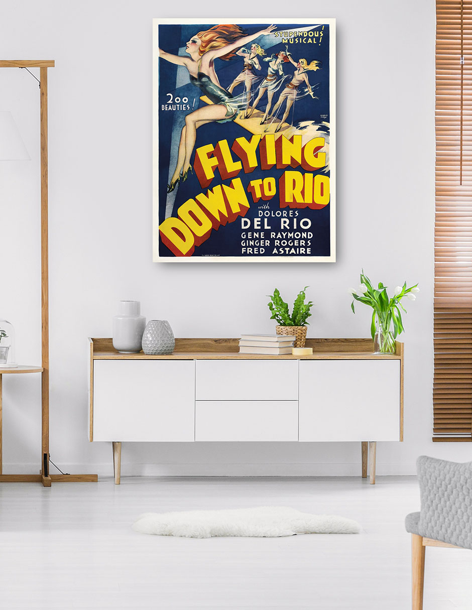 Foto 5 | Cuadro Decorativo - Volando Hacia Río [restaurado]- Unknown - Frases - 46x61 - Impresión En Lienzo - Fine Art Tj