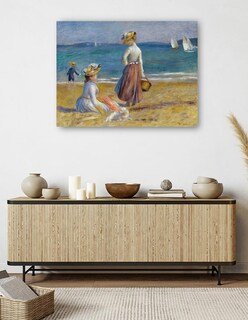 Foto 5 | Cuadro Decorativo - Figuras En La Playa (1890)- Pierre-auguste Renoir - Costa - 28x36 - Impresión En Lienzo - Fine Art