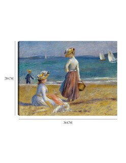 Foto 6 | Cuadro Decorativo - Figuras En La Playa (1890)- Pierre-auguste Renoir - Costa - 28x36 - Impresión En Lienzo - Fine Art