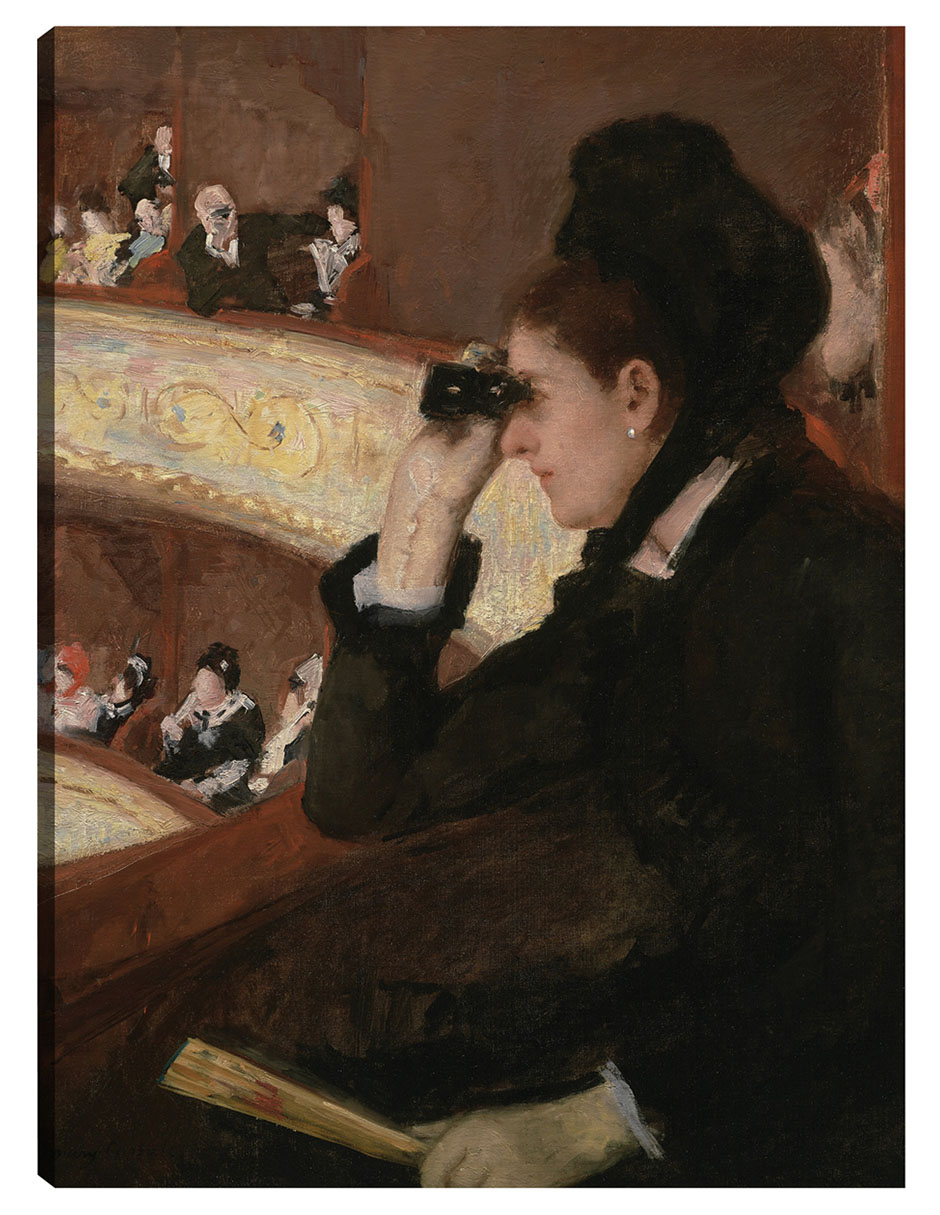 Cuadro Decorativo - En El Palco (1878)- Mary Cassatt - Fotografía - 69x92 - Impresión En Lienzo - Fine Art Tj