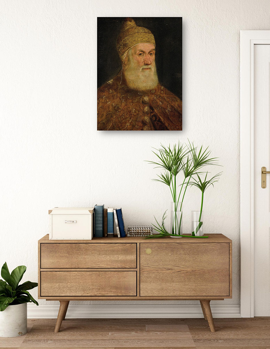 Foto 4 pulgar | Cuadro Decorativo - Retrato Del Dux Girolamo Priuli- Jacopo Tintoretto - Fotografía - 28x36 - Impresión En Lien