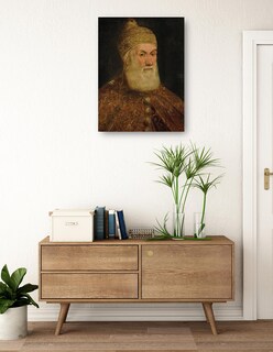 Foto 3 | Cuadro Decorativo - Retrato Del Dux Girolamo Priuli- Jacopo Tintoretto - Fotografía - 28x36 - Impresión En Lien