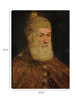 Foto 6 | Cuadro Decorativo - Retrato Del Dux Girolamo Priuli- Jacopo Tintoretto - Fotografía - 28x36 - Impresión En Lien