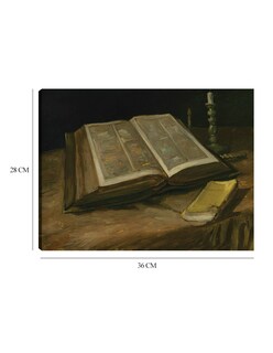 Foto 6 | Cuadro Decorativo - Naturaleza Muerta Con Biblia (1885)- Vincent Van Gogh - Religión - 28x36 - Impresión En Li