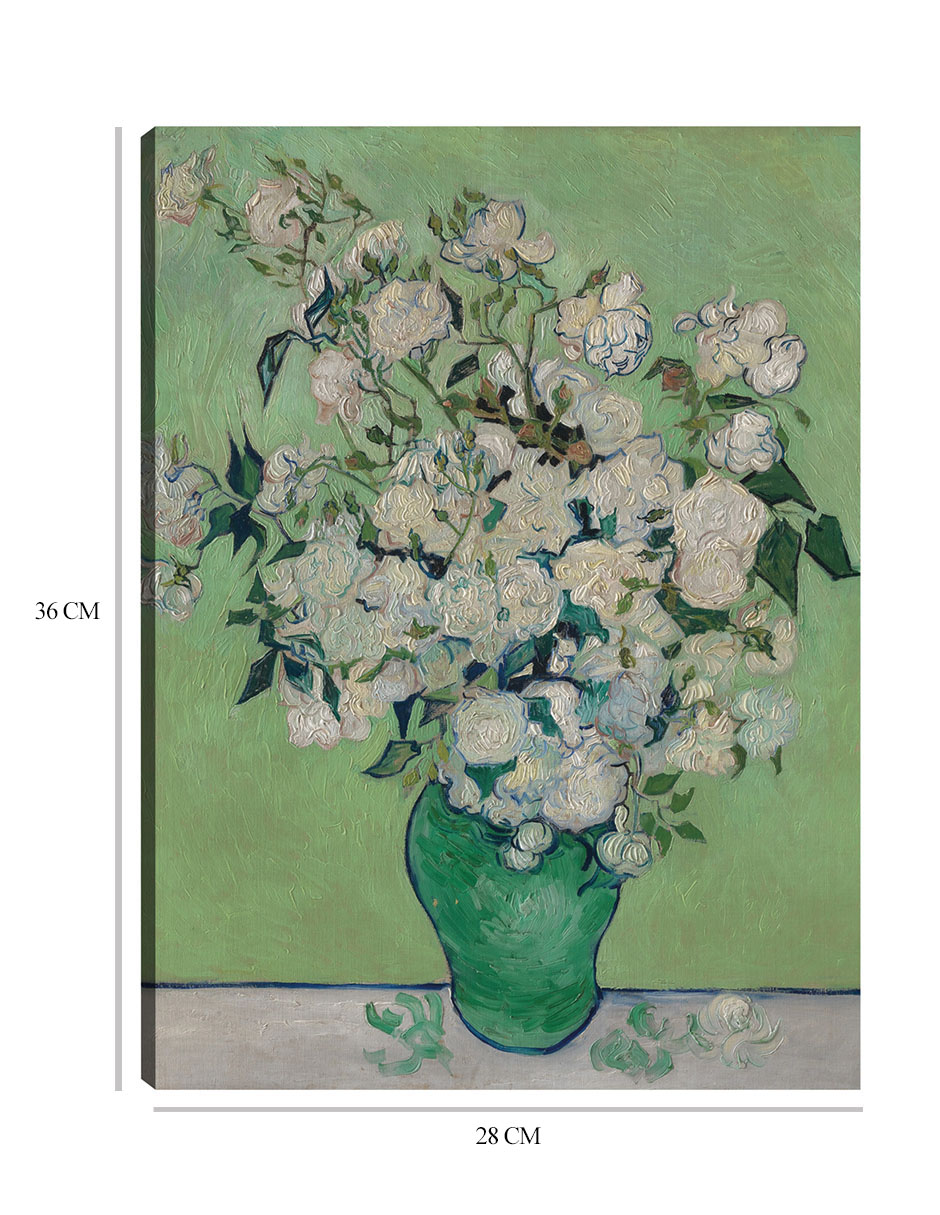 Foto 7 pulgar | Cuadro Decorativo - Rosas (1890) Vertical- Vincent Van Gogh - Floral - 28x36 - Impresión En Lienzo - Fine Art Tj